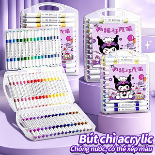 Bộ vẽ tranh bút acrylic marker 24/36/48/60 màu – Chống nước, màu sắc tươi sáng.