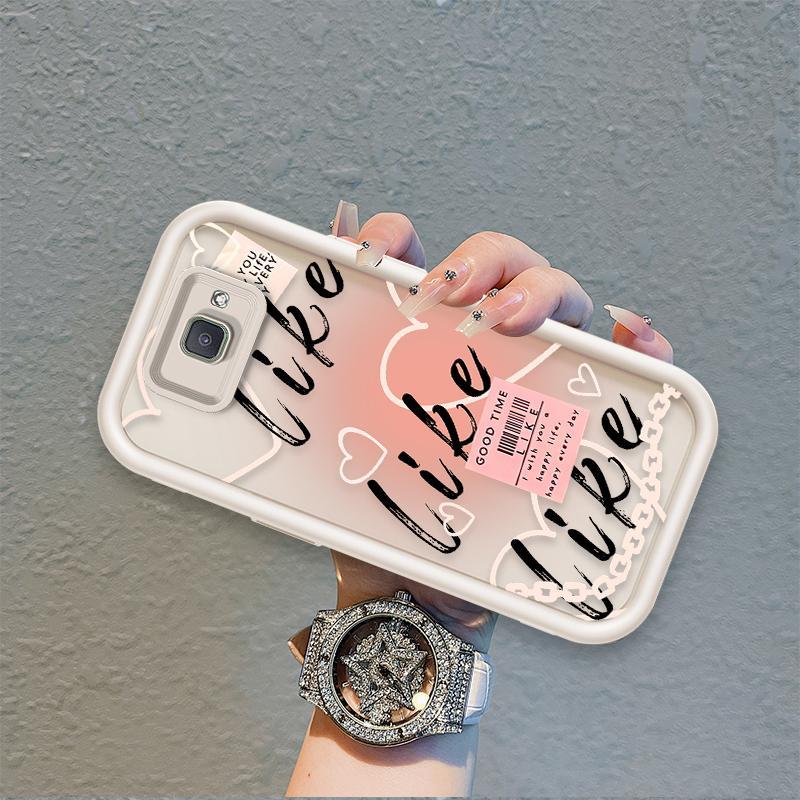 Ốp Lưng Cho Samsung J7 Prime Hoạt Hình Silicone Bé Gái Mềm Ốp lưng TPU Như Âm Nhạc Cô Gái Mắt Thiên Thần Chống Sốc Ốp Lưng