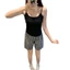 Shop 2026 Bộ Đồ Ngủ Nữ Sọc Đơn Giản Đi Kèm Miếng Lót Ngực Suspender Quần Short Hai Mảnh Phù Hợp Với Loungewear Có Thể Mặc Bên Ngoài