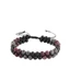 Vòng tay đính cườm đá quý Unisex - Dây Macrame hạt đen Garnet Labradorite - Bảo vệ tâm linh Tâm trí sắc bén