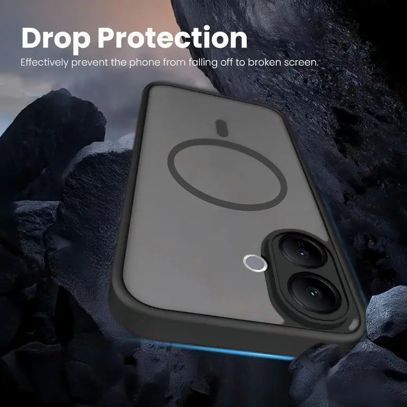Ốp từ tính sang trọng Zaptoc Matte Black mới cho VIVO V60 Lite / VIVO V60 Lite 5G chống vỡ với cảm giác giống như da, Ốp điện thoại chống sốc CH19-1