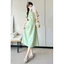 Trang phục bà bầu mùa hè Retro Váy ngắn tay dáng rộng