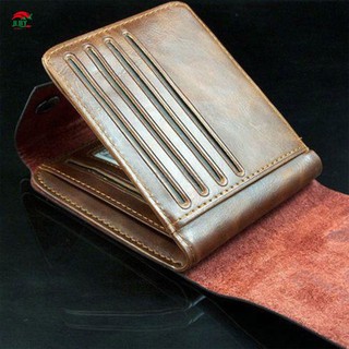Nam Ví Da Vintage Dung Tích Lớn ID Cửa Sổ Hộp Đựng Thẻ Cho Văn Phòng Tại Nhà Du Lịch Kinh Doanh