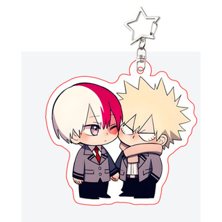 Bakudeku My Hero Academia Tododeku Keychain Q Version Lovely Couple Fan Gift Bag Charms Key Chain Pendant