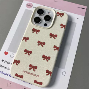 Ốp Lưng iPhone TPU Hoạ Tiết Da Mềm Nơ Nơ Chống Sốc, Bảo Vệ Camera - iP X/XS/11/12/13/14/15/16/17/Plus/Pro/Max/Air