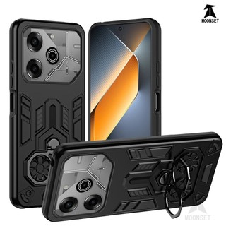 Dành Cho Tecno POVA 6 / 6 Pro 5G Ốp điện thoại Cứng Có Giá Đỡ Vòng Loại Kéo Chống Sốc Nâng Cạnh Mỏng Bao