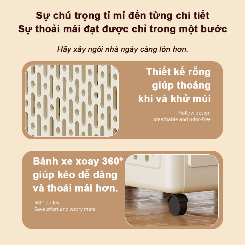 Giỏ Đựng Quần Áo Bẩn Gấp Gọn Có Bánh Xe - Đa Năng, Dung Tích Lớn, Dùng Cho Gia Đình, Nhà Tắm