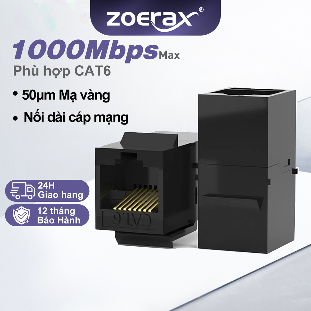Zoerax 1 / 5 Chiếc RJ45 CAT6 Keystone Coupler Nữ Sang Nữ Chèn Khớp Nối ...