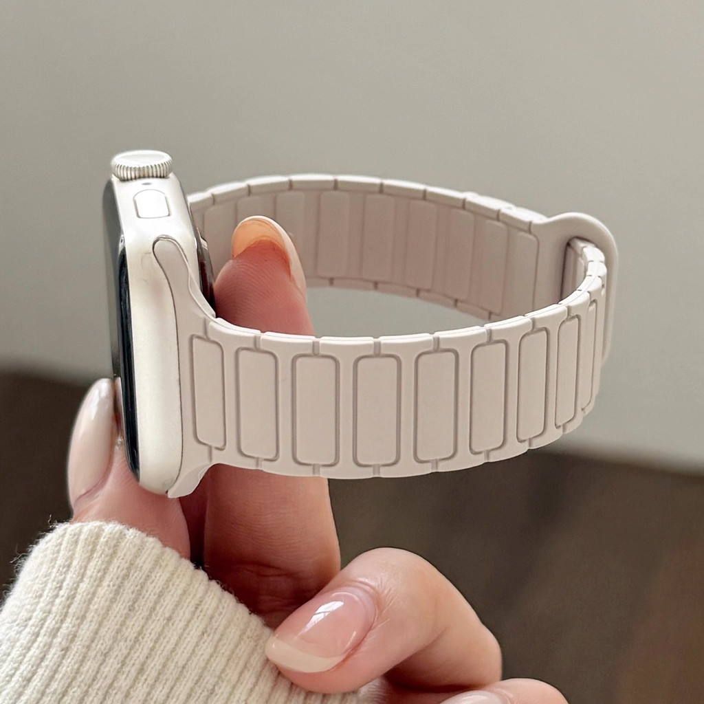 Vòng đeo tay dây đeo silicon từ tính tương thích cho Apple Watch Series11 / 10 46mm 42mm Ultra3 / 2 / 1 49mm 45 44 40 41mm 9 8 7 6 SE3 5 4