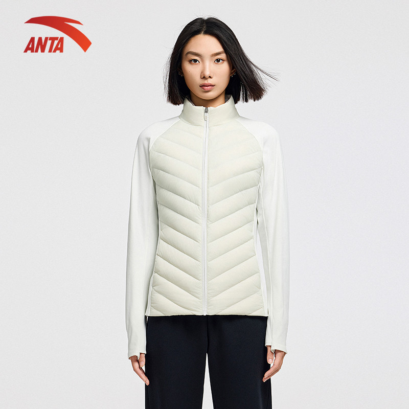 ANTA Nữ Áo Khoác Lông Vũ Thể Thao Nhẹ, Ấm, Chống Nước Nhẹ 162546616U - giữ ấm