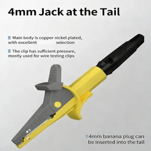 Kẹp cá sấu đầu cuối ổ cắm chuối Yoo 4mm để kết nối điện an toàn