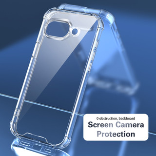Dành cho Ốp điện thoại Google Pixel 9A Crystal Clear Hard Back Chống rơi 4 ngăn chống sốc Vỏ mỏng mỏng