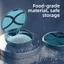 Hộp lưu trữ bột rời AFTEROF, Hộp xốp bột đệm không khí di động lớn, Hộp đựng bọt biển lật thoáng khí chống bụi cho bột phồng