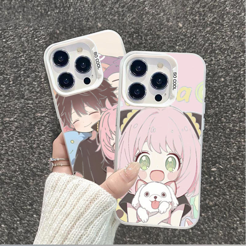 SPY X FAMILY Anime Kawaii Anya Dành Cho Samsung Galaxy S20 S21 S22 S23 S24 Ultra Plus S20FE S23FE Vỏ Matte Laser IMD Phim Hoạt Hình Cứng