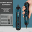 NOTE1 Tuốc nơ vít điện, Máy khoan điện 1300mAh cỡ nhỏ, Mô-men xoắn điều chỉnh có thể sạc lại đa chức năng với công cụ sửa chữa đèn LED Bảo trì tại nhà