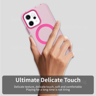 Dành Cho Reno15F Nối Màu Vỏ Cho Oppo Reno 15 Pro F Reno15 Pro Reno15ProMax Reno15 F TPU Ốp lưng Acrylic Từ Tính Với Áo Giáp Sạc Không Dây Ốp Lưng Chống Sốc