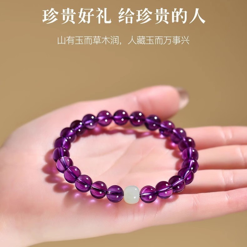Vòng tay nữ thạch anh tím thời trang và tinh tế