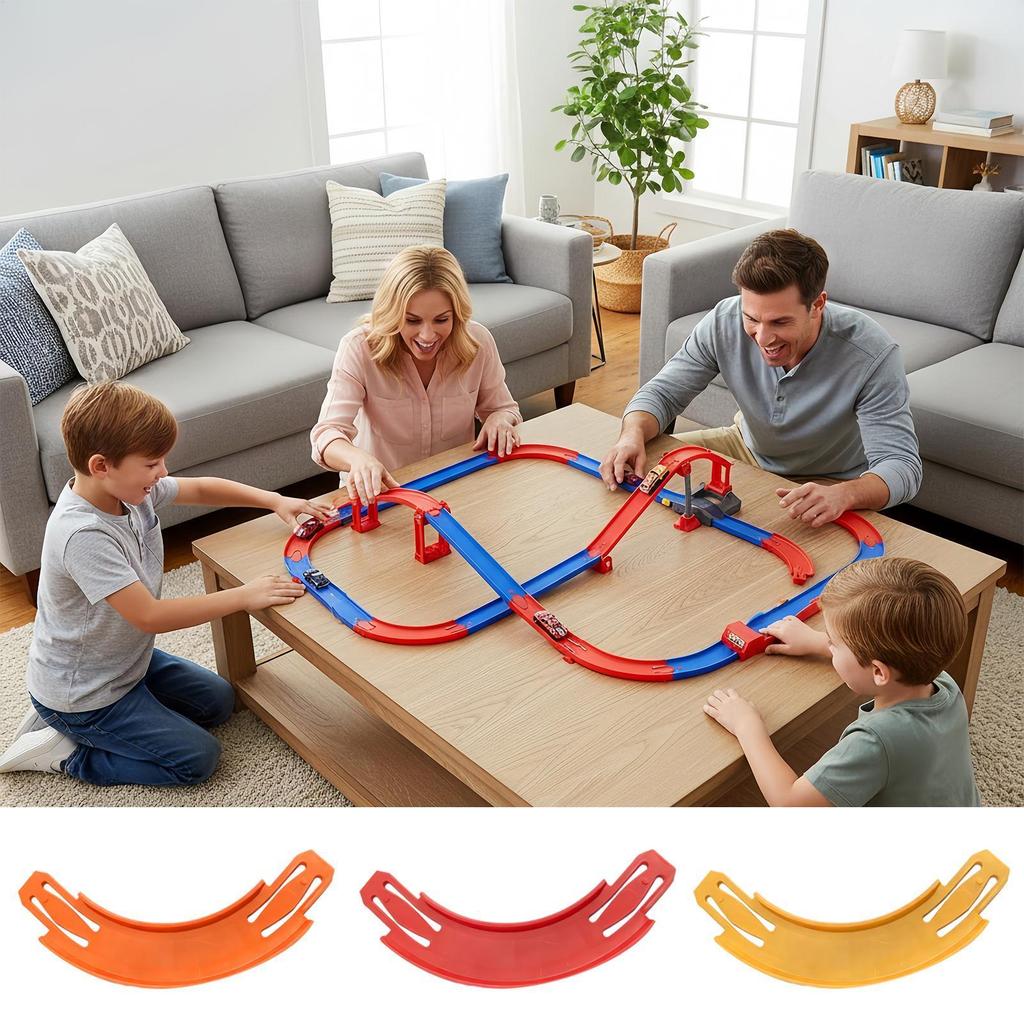 Đường ray cong 90 độ Hot Wheels, kết nối rẽ hướng, hướng dẫn đua xe ô tô
