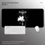Miếng Lót Chuột Đen Thỏ Trắng - Thảm Để Bàn Cao Su Chống Trơn Trượt Lớn Cho Máy Tính Laptop, Thiết Kế Thỏ Kawaii