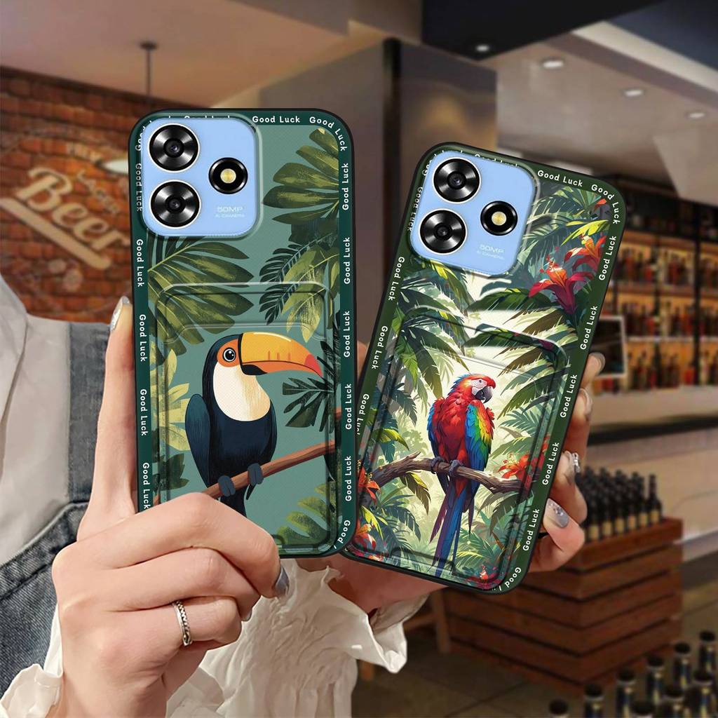 Ốp Điện Thoại Bền Chống Va Đập Cho ZTE Blade A73 4G / V50 Smart / V50 Design 4G / Axon50 Lite, TPU, Khe Thẻ, Chống Bụi Bẩn, Thiết Kế Hoạt Hình