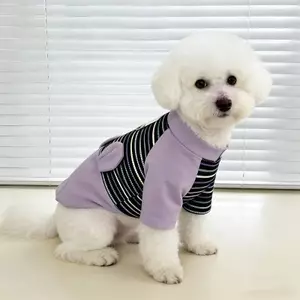 【Ready Stock】 Pet Striped Pet Dog Dog Rainbow Clothes Four Legs Bichon Small Home Dog Teddy Traction Cat ORXB