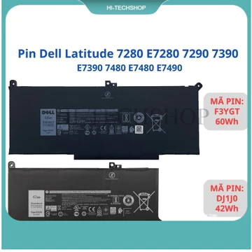 ⭐⭐[ZIN] Pin Dell Latitude 7280 E7280 7290 7390 E7390 7480 E7480, F3YGT, DJ1J0 - Pin Dell 7280 60W, Pin Dell 7280 42W