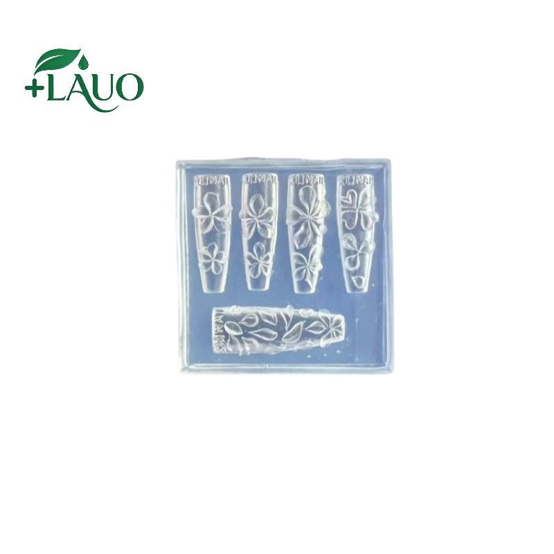 Springevenstar 3D Silicone Hoa Móng Tay Nghệ Thuật Khắc Khuôn Acrylic Hibiscus Hoa Năm Cánh Hoa DIY Móng Tay Nghệ Thuật Trang Trí Bản Mẫu Trong Suốt Springevenstar