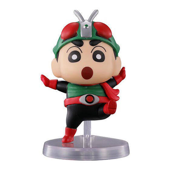 [BTF] Hàng có sẵn BANDAI Crayon Shin-Chan x Kamen Rider Đồ chơi viên nang phong cách đứng đồng thương hiệu Shin-Chan 2ME8