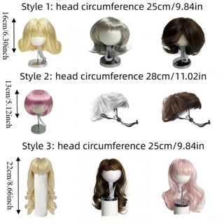 NEDFSQM Pet Bob Tóc Giả, Có Thể Điều Chỉnh Phù Hợp Với Bangs Kitty Sóng Tóc, Dễ Thương Thoải Mái Khi Mặc Cosplay Mặc Quần Áo Chó Mèo Cosplay Tóc Giả Dự Tiệc Trang Phục Chơi