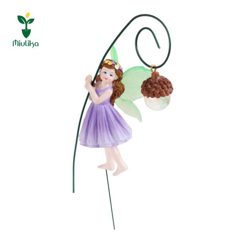 Miulika Tượng Cổ Tích Vườn Cọc Cây Trang Trí Nồi Điêu Khắc Nhỏ DIY Cây Cảnh Thủ Công Cho Sân