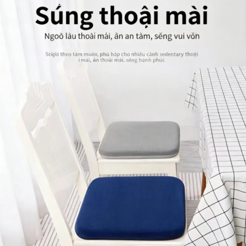 Đệm lót ghế văn phòng thoáng khí, nệm ngồi đàn hồi êm ái, chống đau xương cụt giảm ê mông, dùng cho ghế & sàn nhà