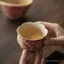 Xanh Trắng Flint Đỏ Gốm Trà Cốc Hộ Gia Đình Tiếp Liệu Trà Cốc Hoa Thiền Cốc Uống Trà Retro Bộ Trà Đơn Cốc 9EIE