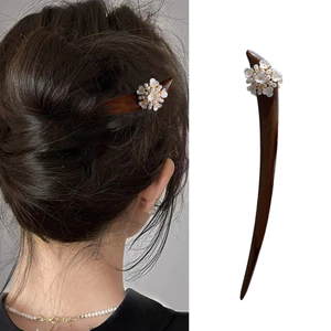 Kẹp Tóc Ebony 15cm Phong Cách Cao Cấp, Đơn Giản, Phù Hợp Với Cheongsam Và Nhiều Dịp Khác Nhau