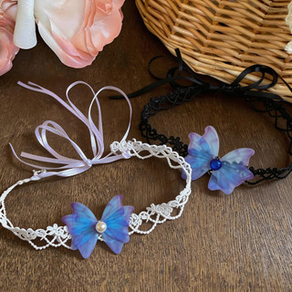 Vòng cổ chocker thiết kế độc đáo với voan ren và ruy băng cao cấp