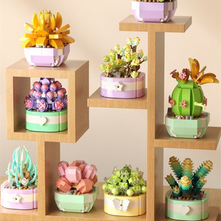Đồ Chơi Lắp Ráp Cây Hoa Và Sen đá Mini,Set 12 Món,Lắp Ráp Dễ Dàng,Quà Tặng đồ Chơi Phát Triển Trí Tuệ Cho Trẻ Em