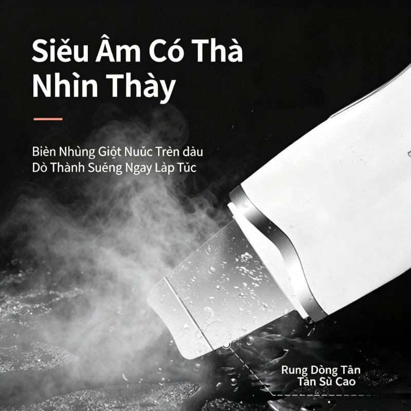 Máy Sủi Da Chết Siêu âm – Công Nghệ Ultrasonic, Loại Bỏ Mụn đầu đen Và Tế Bào Chết, Làm Sạch Sâu Mà Không Gây đau Rát