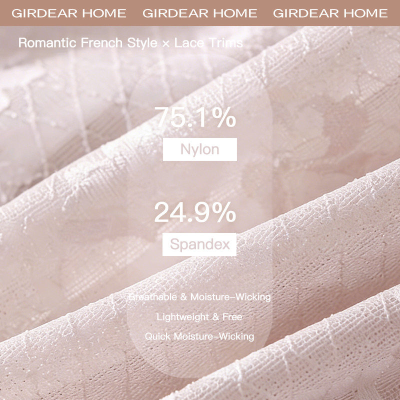 Girdear Home Không Đường May Vô Hình Quần Lót Nữ Ren Chữ Lưới Thoáng Khí Hút Mỡ Bụng Nhẹ Nâng Mông Đáy Dài Thêm Cỡ Lớn Thoải Mái Dáng Tam Giác,7611AB03
