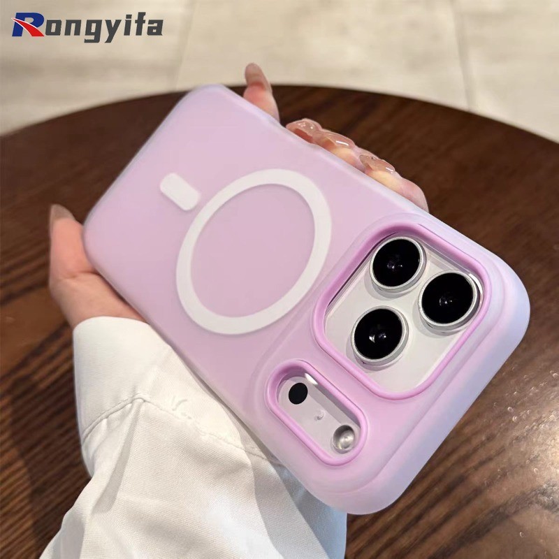 Ốp Lưng Từ Tính 2 Trong 1 Cho OPPO F31 F29 F27 F25 F23 F21 F21S Pro Plus 5G 4G Vỏ Điện Thoại Sạc Không Dây Màu Kẹo Vỏ Chống Sốc Dễ Thương