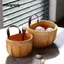 Giỏ đựng đồ nhà bếp MARGREDY, Giỏ dệt tay bằng gỗ trang trí nội thất bằng gỗ, Quà tặng Đồ lặt vặt trong phòng khách Dụng cụ sắp xếp rau quả Giỏ treo tường hoa trái cây