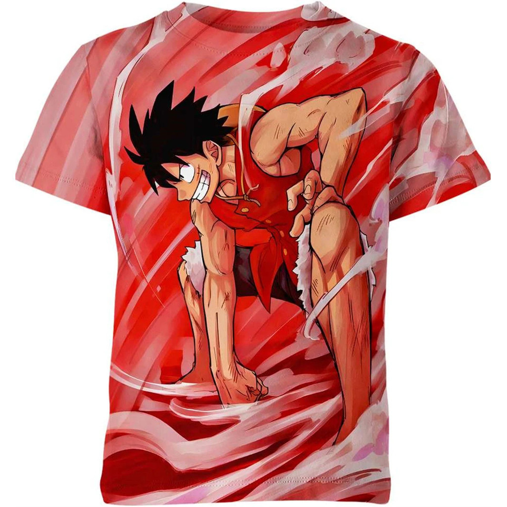 Áo Thun Nam và Trẻ Em In Hình 3D Anime One Piece, Thời Trang Đường Phố