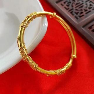 Vòng tay màu vàng phong cách Trung Hoa, nhẹ và sang trọng, đa năng phù hợp mùa hè, quà tặng sinh nhật cho bạn gái