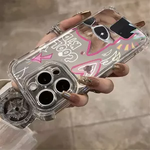 Mèo kính mát mát mẻ cho trường hợp iPhone 17Air iPhone 16/15/14 Quad chống ngã