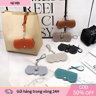 【Hỷ】Túi đựng kính thời trang bằng da PU màu đen, phụ kiện thời thượng, món quà thiết thực dành tặng người đeo kính.