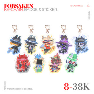 FORSAKEN KEYCHAIN PIN AND STICKER | ROBLOX Ganci Pin Stiker Elliot Chance Mafioso Itrapped C00lkidd 007n7 1x1x1x1 TW