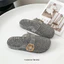 VN Women 's Open Toe Mules, Thiết kế màu trắng sữa trong suốt, thoáng khí với mũi khoan thông gió