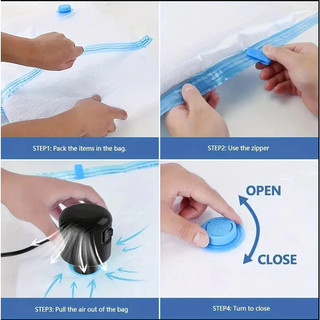 Túi hút chân không đựng quần áo,Túi đựng quần áo trong suốt chăn gối,tiện dụng và dùng lại bình thường