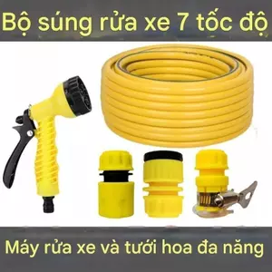 Bộ Vòi Xịt Tăng Áp Rửa Xe, Tưới Cây 7 Chế Độ Xịt Áp Lực Cao. Có Thể Điều Chỉnh Áp Lực Nước
