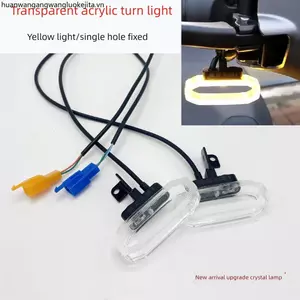 Xe Điện 12v Trong Suốt Acrylic Siêu Sáng Chống Thấm Nước Hai Dây Tín Hiệu Thích Hợp Cho Mũi Tên Vàng Emma Sửa Đổi Các Bộ Phận