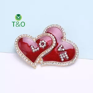 Trâm Cài Hình Trái Tim Đôi Kim Cương Giả - Phù Hợp Dành Cho Nữ và Là Quà Tặng Perfect