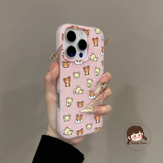 Ốp Điện Thoại Màu Kẹo Rilakkuma Dễ Thương Cho iTel City 200 100 A200 A90 A80 A70 A60 A60S A56 Pro A50C A06 A05S A04 Vỏ Chấm Đơn Giản Chống Rơi 2 in1 Bìa Cứng